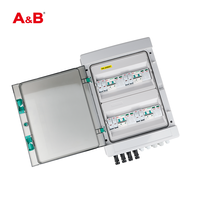 Boîtier de Combinaison Solaire A&B HA-24WAY IP65 CE, Étanche 1000V DC, 1 Chaîne 16A, Verrou Biométrique, ABS, 4 Entrées 1 Sortie, Distribution