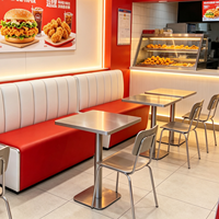 Edelstahl-Tisch Langlebige Hochwertige Möbel Anpassbare Sofa- und Tisch-Kombination Restaurant-Möbelset