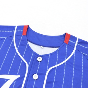 Sublimación personalizada Uniformes y camisetas de béisbol para hombres Fibra de poliéster duradera para juegos de béisbol profesionales - Product Image 5