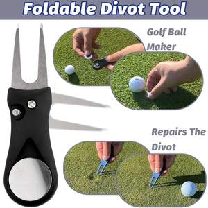 Kit d'accessoires de golf personnalisés : Tees de golf, Serviette de golf, Sac de rangement pour balles de golf, Brosse de nettoyage, Marqueur de balle de golf, Outil de réparation de divots, Compteur de score de golf - Product Image 3