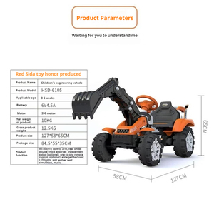 Kinderen Elektrische Digger Truck Hot Sale Kids Elektrische Speelgoed Graafmachine Kinderen Rijden Op Graafmachine Bulldozer