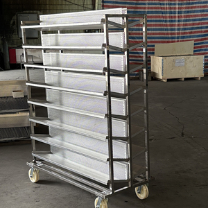 Custom Stainless Steel <strong>Welded</strong> Chicken <strong>Trolleys</strong>, Freezer Racks for Storage and Transportation - Product Image 4