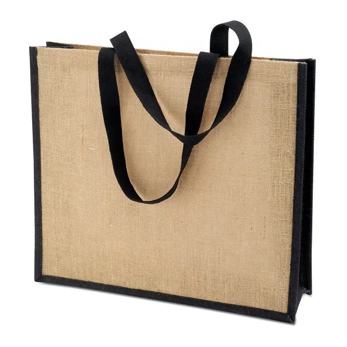 Manufacture Free Sample Fashion Style Custom Jute Tote Shopping Bag Promotional Jute Bag Burlap