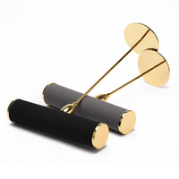 Présentoir à bijoux en métal avec plateaux pour bracelets, joncs et montres - Noir/Gris, design personnalisable pour comptoirs de magasin et usage domestique