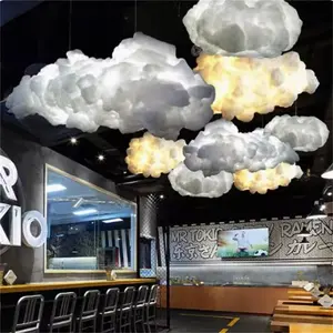 Colored Cotton Cloud Lighting Decoration For Hotel Hanging Decorative Cloud Light For Shop Window Display Party