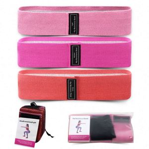 Bandes de Résistance Élastiques à 3 Niveaux pour Entraînement, Fitness et Yoga, Antidérapantes, en Tissu BSCI, avec Logo Personnalisé, pour Hanches et Fessiers - Product Image 4