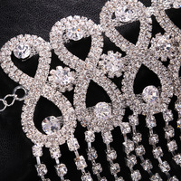 Serre-tête de mariée simple avec strass, chaîne de cheveux de fête pour femme, bijou de tête indien bohème en alliage