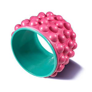 CHENGMO SPORTS Roue de <span class=keywords><strong>yoga</strong></span> en liège EVA écologique antidérapante pour la salle de sport, 28*19CM, avec points de massage, pour le soutien des douleurs dorsales - Product Image 5