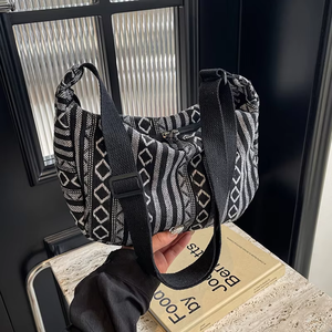 <span class=keywords><strong>Sac</strong></span> à bandoulière vintage pour femme, style <span class=keywords><strong>bohème</strong></span> <span class=keywords><strong>ethnique</strong></span>, en toile, avec fermeture éclair simple, pour usage extérieur - Product Image 5
