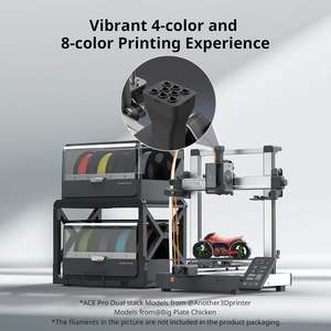 Impresora 3D Anycubic Kobra 3 V2 Combo, 220X220X250 mm, Tecnología FDM, Impresión Multicolor Inteligente - Product Image 2