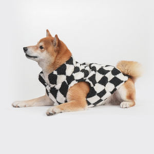 Chaqueta ajustable para perros a cuadros para perros pequeños, medianos y grandes, abrigo de poliéster cálido y acogedor para invierno, clima frío, estilo bonito - Product Image 6