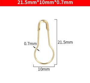 Commande en gros de goupilles de sûreté géantes en acier inoxydable personnalisées épingles de sûreté réutilisables en fer avec étiquette volante avec techniques de placage - Product Image 3