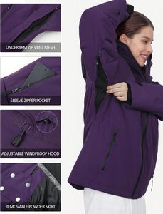 Chaqueta de Esquí para Mujer Pioneer Camp, Impermeable, Aislada, para Invierno, Nieve, Lluvia, Esquí, Snowboard y Senderismo - Product Image 6