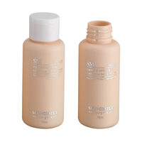 Vente en gros de flacons cosmétiques en plastique rose de 75, 100 et 150 ml avec pompe à crème, flacon à huile PET, emballage pour soins de la peau