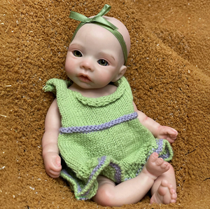 Poupée Bébé Réaliste en Silicone de 10 Pouces, Corps Entier Pondéré, Tête Chauve, Visage Fait Main, Détails Corporels Réalistes, pour Enfants Filles - Product Image 3