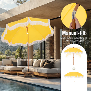 Sombrilla Plegable de Diseño Moderno para Patio, con <span class=keywords><strong>Base</strong></span> para Piscina, Bodas, Jardín, Playa, Precio de Fábrica - Product Image 3