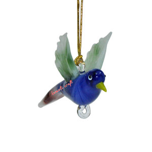 Gorriones coloridos, adorno colgante de cristal para decoración de Navidad, figurita de pájaro de cristal, decoraciones de Navidad - Product Image 6