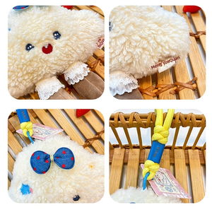 En gros, Porte-clés pendentif mini poupée en peluche nuage mignon et moelleux, pour décoration de sac à dos de filles, lots de concours et cadeaux quotidiens - Product Image 3