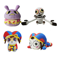 Nouveau produit transfrontalier : Grande peluche Pomni de 8 pouces, poupée de clown de cirque, monstre en peluche pour enfants