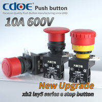 Bouton d'arrêt d'urgence CE 16mm 22mm en plastique et métal 5A 10A, interrupteur de sécurité normalement fermé pour ascenseur et station de charge