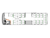 Mini-bus électrique certifié UE à plancher bas pour les transports publics, 10-33 places, 9,5 m, bus de transport de passagers, vente directe du fabricant