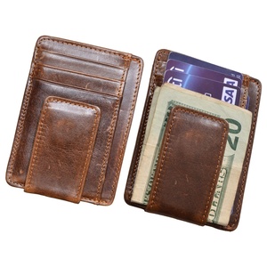 Slim Minimalist Front Pocket Super Strong Magnetic Money Clip Leather <b>Wallet</b> <b>RFID</b> Blocking Leather Mens <b>Wallet</b> - Product Image 5