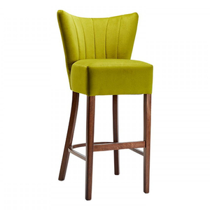 Roble moderno redondo de cuero de madera taburete de <span class=keywords><strong>bar</strong></span> con patas de madera - Product Image 3