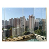 Ventanas de Balcón sin Marco, Ventanas Corredizas Plegables con Vista Transparente