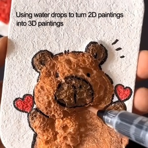 Ma thuật <span class=keywords><strong>puffy</strong></span> sơn bọt kết cấu kit 3d vẽ magics với vải xốp nước bàn chải eva trống sơn giấy bóp đồ chơi - Product Image 5