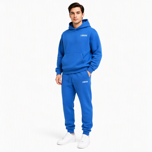 Conjunto de Sudadera con Capucha y Pantalones Deportivos Unisex LUMIARA, Chándal de Color Sólido, Sudadera Informal para Correr, Pantalones Largos de Algodón para Otoño - Product Image 5