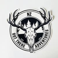 Autocollant découpé sur mesure en vinyle imperméable, impression de logo en vinyle blanc personnalisé, autocollants de logo animalier, autocollants de dessin animé