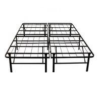 Vente en gros Cadre tubulaire en fer super noir pour lit queen size Cadres de lit simple Lit tubulaire métallique pliant facile à assembler
