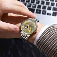 POEDAGAR 1416 Nuevo Reloj de Lujo para Hombre, Tourbillon, Acero Inoxidable, Resistente al Agua, Mecánico Automático, Diseño Hueco