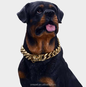 Collar de lujo para mascotas de alta resistencia, cadena de Collar de perro sin tirones de acero inoxidable, 15mm, 19mm de ancho, muchas longitudes, Collar de cadena disponible - Product Image 1