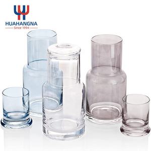 Dispensador elegante <span class=keywords><strong>de</strong></span> boquilla <span class=keywords><strong>de</strong></span> vidrio para baño, conjunto <span class=keywords><strong>de</strong></span> vidrio y garrafa <span class=keywords><strong>de</strong></span> noche, <span class=keywords><strong>de</strong></span> color, con vaso - Product Image 1