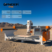 Scie à pont CNC 4 axes avec servomoteur pour marbre, granit, quartz, pierre, rotation de l'axe C de 0 à 360°, haute stabilité, dalles, comptoirs