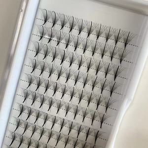 Chất lượng tốt nhất PREMADE hẹp người hâm mộ 7D wispy lông mi cụm 0.05 0.07 mét tùy chỉnh nhãn hiệu riêng - Product Image 5