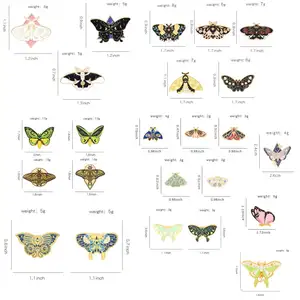 Insecte animal Design Vente en gros Épingles de revers papillon personnalisées de haute qualité en émail Insigne