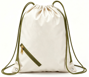 Custom Zipper <b>Drawstring</b> Bag Nylon OEM ODM Logo Printed Sport <b>Drawstring</b> <b>Backpack</b> With Front Pocket - Product Image 5