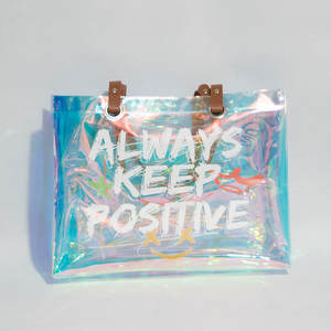 Sac de courses en PVC de nouvelle conception, imperméable, sac de plage, grande capacité, design imprimé, sac de shopping réutilisable en PVC - Product Image 5