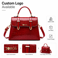 Fabricant de sacs à main en cuir PU texture crocodile OEM ODM, sac à poignée supérieure personnalisé avec logo et marque privée pour les marques