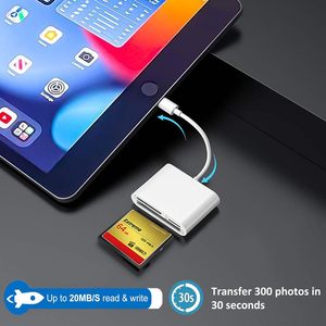 3 en 1 Lightn-ing Plug and Play Transferencia de datos rápida Cámara de rastreo digital Lector compatible con tarjeta SD CF TF para iPhone - Product Image 4