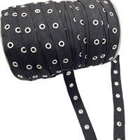 Ruban de garniture en tissu avec œillets métalliques de 2 cm, sur mesure, en gros, pour vêtements