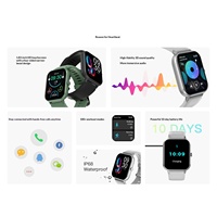 zl Montre connectée carrée transfrontalière la plus vendue, Assistant vocal IA, Réponse vocale WhatsApp, Étanche IP67, Cadrans personnalisables