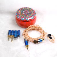 Câble tressé mixte plaqué or 5N OCC Litz et plaqué argent 5N Coaxial pour écouteurs, enceintes, moniteurs, microphone