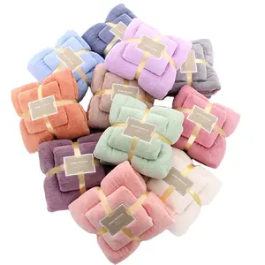Ensemble de serviettes de bain pour bébé à séchage rapide avec logo personnalisé, cadeau de <span class=keywords><strong>mariage</strong></span>, fournisseur de serviettes douces, <span class=keywords><strong>serviette</strong></span> de bain en polaire corail de luxe - Product Image 1