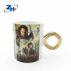 <span class=keywords><strong>Taza</strong></span> <span class=keywords><strong>de</strong></span> cerámica <span class=keywords><strong>de</strong></span> 11 oz con diseño <span class=keywords><strong>de</strong></span> El <span class=keywords><strong>Señor</strong></span> <span class=keywords><strong>de</strong></span> <span class=keywords><strong>los</strong></span> <span class=keywords><strong>Anillos</strong></span> y asa dorada, <span class=keywords><strong>taza</strong></span> para agua, gran venta - Product Image 2