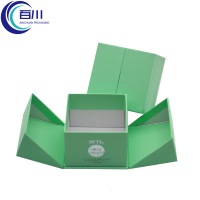 Caja de Regalo de Cartón Rígido con Logotipo y Patrón de Papel Recubierto Reciclable, para Frascos, Joyería o Productos Cosméticos para el Cuidado de la Piel