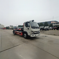 Camion à ordures hydraulique à bras articulé JMC 5cbm |   Camion de collecte des déchets à conteneurs amovibles pour l'assainissement municipal