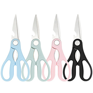 <b>Kitchen</b> <b>Scissors</b> Stainless Steel Multi Functional For Meat Fish Bone Cutting Large Size Blue Pink Black - Product Image 1